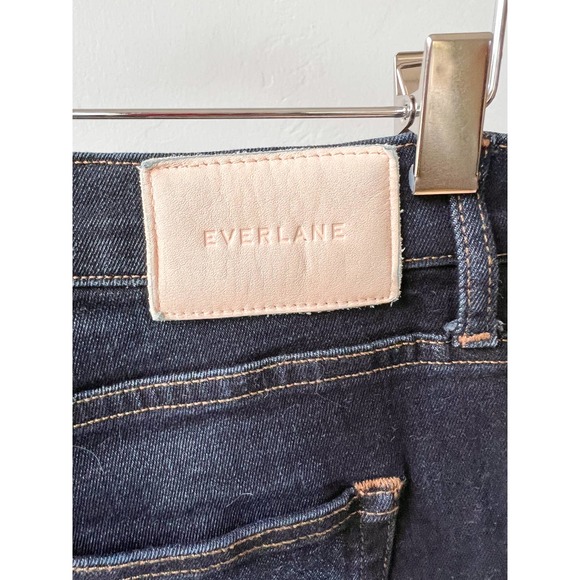 EVERLANE Women's Dark Wash Five Pocket The High Rise Skinny Jeans size 27R - Picture 4 of 6